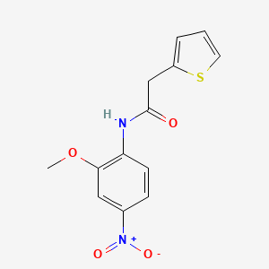 N-(2-methoxy-4-nitrophenyl)-2-(thiophen-2-yl)acetamide