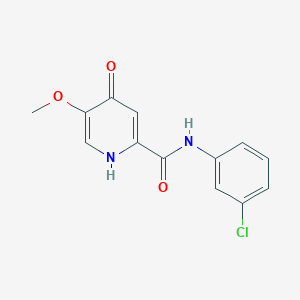 molecular formula C13H11ClN2O3 B14874027 N-(3-chlorophenyl)-5-methoxy-4-oxo-1,4-dihydropyridine-2-carboxamide 