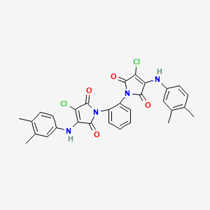 1,1'-(1,2-phenylene)bis(3-chloro-4-((3,4-dimethylphenyl)amino)-1H-pyrrole-2,5-dione)