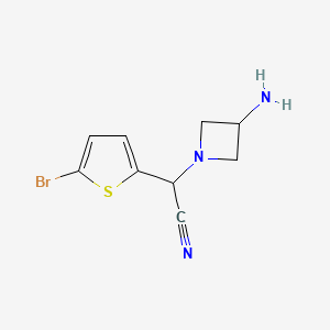 2-(3-Aminoazetidin-1-yl)-2-(5-bromothiophen-2-yl)acetonitrile