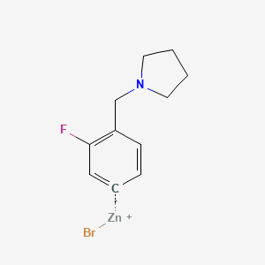 3-Fluoro-4-[(1-pyrrolidino)methyl]phenylZinc bromide