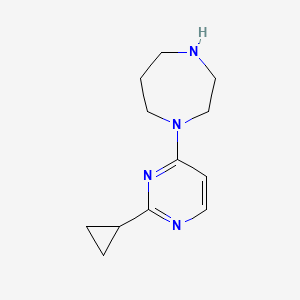 molecular formula C12H18N4 B14874072 1-(2-Cyclopropylpyrimidin-4-yl)-1,4-diazepane 