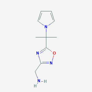 (5-(2-(1H-pyrrol-1-yl)propan-2-yl)-1,2,4-oxadiazol-3-yl)methanamine