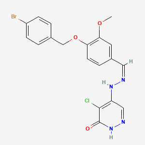 (Z)-5-(2-(4-((4-bromobenzyl)oxy)-3-methoxybenzylidene)hydrazinyl)-4-chloropyridazin-3(2H)-one