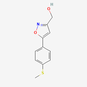 (5-(4-(Methylthio)phenyl)isoxazol-3-yl)methanol