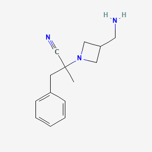 2-(3-(Aminomethyl)azetidin-1-yl)-2-methyl-3-phenylpropanenitrile