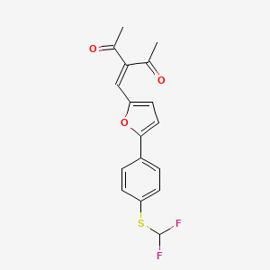 3-((5-(4-((Difluoromethyl)thio)phenyl)furan-2-yl)methylene)pentane-2,4-dione