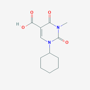 1-Cyclohexyl-3-methyl-2,4-dioxo-1,2,3,4-tetrahydropyrimidine-5-carboxylic acid