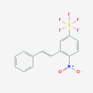 Pentafluoro-[4-nitro-3-(2-phenylethenyl)phenyl]-lambda6-sulfane