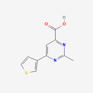 2-Methyl-6-(thiophen-3-yl)pyrimidine-4-carboxylic acid