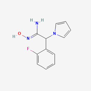 (Z)-2-(2-fluorophenyl)-N'-hydroxy-2-(1H-pyrrol-1-yl)acetimidamide