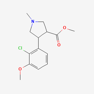 Methyl 4-(2-chloro-3-methoxyphenyl)-1-methylpyrrolidine-3-carboxylate