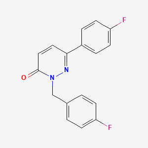 molecular formula C17H12F2N2O B14874285 2-(4-fluorobenzyl)-6-(4-fluorophenyl)pyridazin-3(2H)-one 