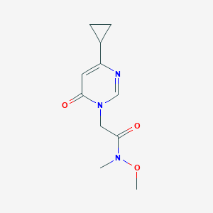 2-(4-cyclopropyl-6-oxopyrimidin-1(6H)-yl)-N-methoxy-N-methylacetamide