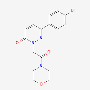 molecular formula C16H16BrN3O3 B14874328 6-(4-bromophenyl)-2-(2-morpholino-2-oxoethyl)pyridazin-3(2H)-one 