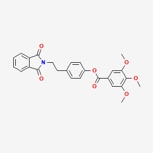 4-(2-(1,3-Dioxoisoindolin-2-yl)ethyl)phenyl 3,4,5-trimethoxybenzoate