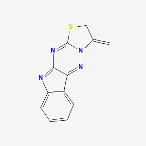 molecular formula C12H8N4S B14874336 14-methylidene-12-thia-8,10,15,16-tetrazatetracyclo[7.7.0.02,7.011,15]hexadeca-1(16),2,4,6,8,10-hexaene 