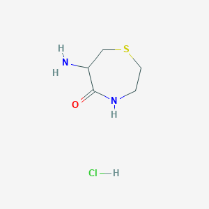 B1487439 (R)-6-Amino-1,4-thiazepan-5-one hydrochloride CAS No. 1119471-25-8