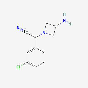 2-(3-Aminoazetidin-1-yl)-2-(3-chlorophenyl)acetonitrile