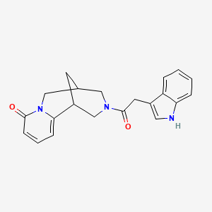 molecular formula C21H21N3O2 B14874428 3-(1H-indol-3-ylacetyl)-1,2,3,4,5,6-hexahydro-8H-1,5-methanopyrido[1,2-a][1,5]diazocin-8-one 