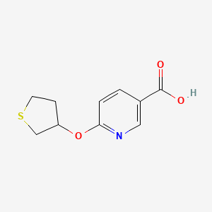 molecular formula C10H11NO3S B14874437 6-((Tetrahydrothiophen-3-yl)oxy)nicotinic acid 