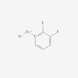 molecular formula C6H3BrF2Zn B14874444 2,3-Difluorophenylzinc bromide, 0.5M in THF 