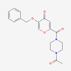 2-(4-acetylpiperazine-1-carbonyl)-5-(benzyloxy)-4H-pyran-4-one