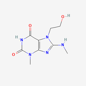 molecular formula C9H13N5O3 B14874534 7-(2-hydroxyethyl)-3-methyl-8-(methylamino)-1H-purine-2,6(3H,7H)-dione 