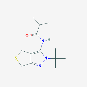 molecular formula C13H21N3OS B14874547 N-(2-(tert-butyl)-4,6-dihydro-2H-thieno[3,4-c]pyrazol-3-yl)isobutyramide 