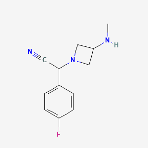 2-(4-Fluorophenyl)-2-(3-(methylamino)azetidin-1-yl)acetonitrile