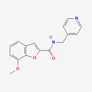 7-methoxy-N-(pyridin-4-ylmethyl)-1-benzofuran-2-carboxamide