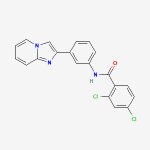 molecular formula C20H13Cl2N3O B14874599 2,4-dichloro-N-(3-(imidazo[1,2-a]pyridin-2-yl)phenyl)benzamide 