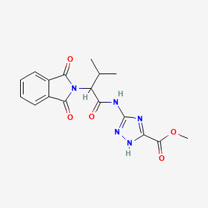 methyl 3-{[2-(1,3-dioxo-1,3-dihydro-2H-isoindol-2-yl)-3-methylbutanoyl]amino}-1H-1,2,4-triazole-5-carboxylate