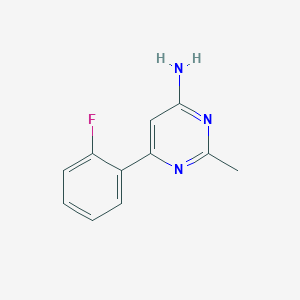 molecular formula C11H10FN3 B1487462 6-(2-氟苯基)-2-甲基嘧啶-4-胺 CAS No. 1159819-61-0