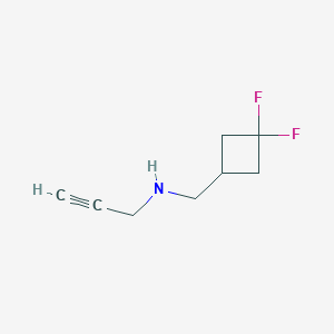 molecular formula C8H11F2N B14874626 N-((3,3-difluorocyclobutyl)methyl)prop-2-yn-1-amine 