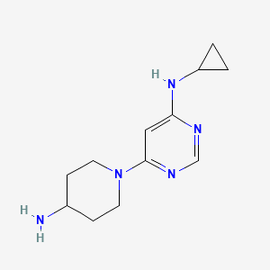 molecular formula C12H19N5 B1487463 6-(4-氨基哌啶-1-基)-N-环丙基嘧啶-4-胺 CAS No. 1185541-96-1