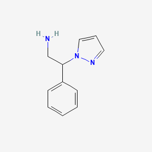 B1487464 2-phenyl-2-(1H-pyrazol-1-yl)ethanamine CAS No. 1211011-92-5