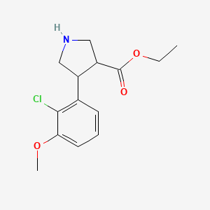 Ethyl 4-(2-chloro-3-methoxyphenyl)pyrrolidine-3-carboxylate