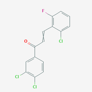 (E)-3-(2-chloro-6-fluoro-phenyl)-1-(3,4-dichlorophenyl)prop-2-en-1-one