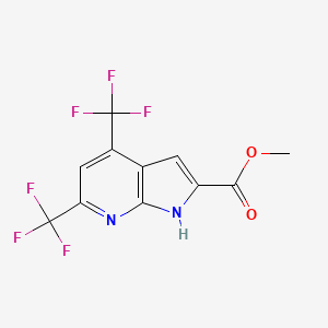 molecular formula C11H6F6N2O2 B1487467 Methyl 4,6-bis(trifluoromethyl)-1H-pyrrolo[2,3-b]pyridine-2-carboxylate CAS No. 1146081-29-9