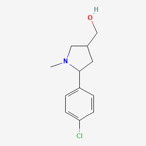 molecular formula C12H16ClNO B14874675 (5-(4-Chlorophenyl)-1-methylpyrrolidin-3-yl)methanol 