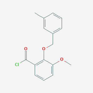 molecular formula C16H15ClO3 B1487469 3-Methoxy-2-[(3-methylbenzyl)oxy]benzoyl chloride CAS No. 1160251-17-1