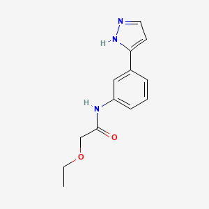 molecular formula C13H15N3O2 B14874692 N-(3-(1H-pyrazol-3-yl)phenyl)-2-ethoxyacetamide 