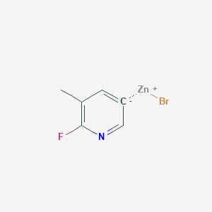 molecular formula C6H5BrFNZn B14874702 (6-Fluoro-5-methylpyridin-3-yl)Zinc bromide 