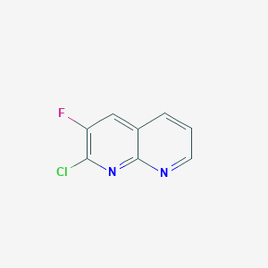 molecular formula C8H4ClFN2 B14874721 2-Chloro-3-fluoro-1,8-naphthyridine 