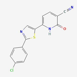 B1487473 6-[2-(4-Chlorophenyl)-1,3-thiazol-5-yl]-2-oxo-1,2-dihydro-3-pyridinecarbonitrile CAS No. 1209767-73-6