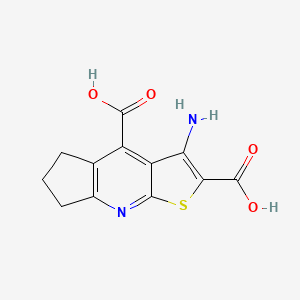 3-amino-6,7-dihydro-5H-cyclopenta[b]thieno[3,2-e]pyridine-2,4-dicarboxylic acid