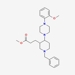 molecular formula C27H37N3O3 B1487475 3-{1-苄基-4-[4-(2-甲氧基苯基)哌嗪-1-基]哌啶-3-基}丙酸甲酯 CAS No. 1134331-51-3