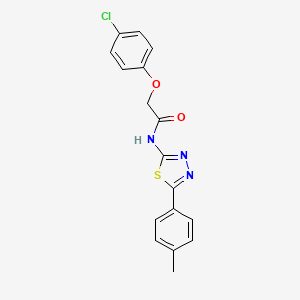 2-(4-chlorophenoxy)-N-[5-(4-methylphenyl)-1,3,4-thiadiazol-2-yl]acetamide