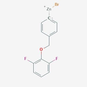 molecular formula C13H9BrF2OZn B14874798 4-[(2',6'-Difluorophenoxy)methyl]phenylZinc bromide 